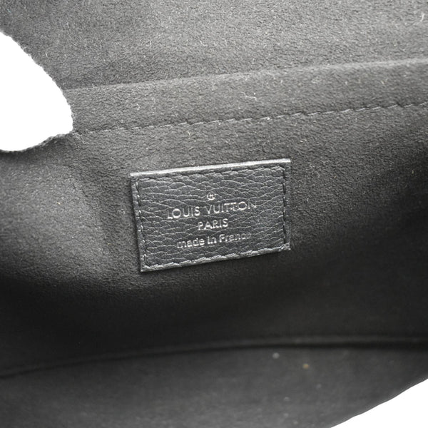 LOUIS VUITTON Mylockme BB Leather Chain Shoulder Bag Black