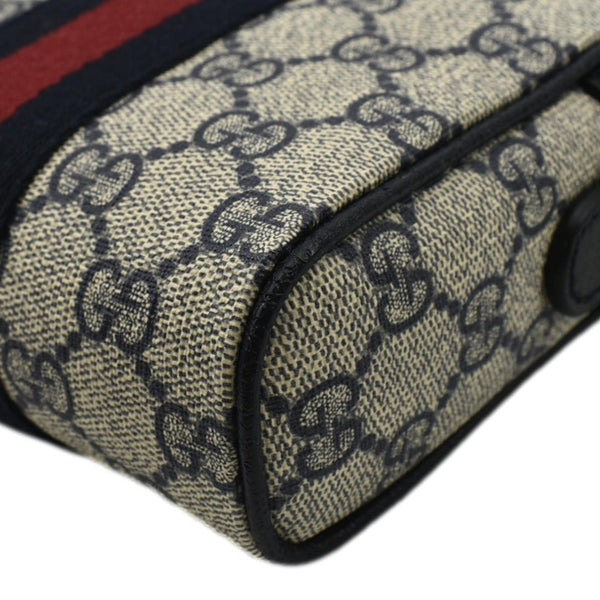 GUCCI Ophidia Small GG Canvas Messenger Bag Navy Blue 598127