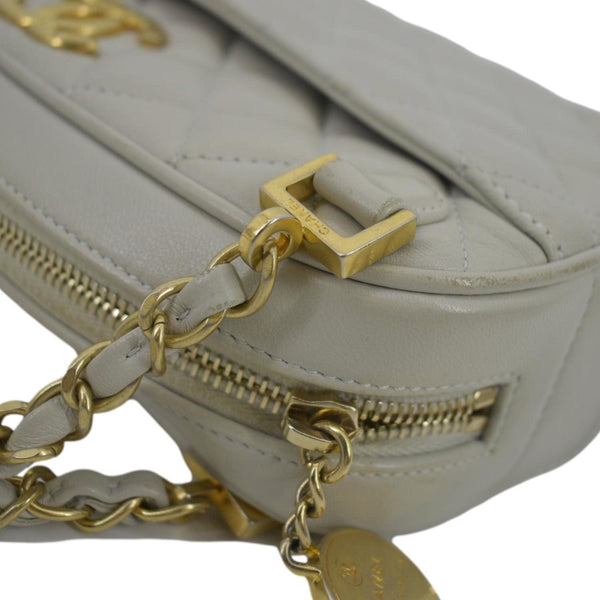CHANEL Misia CC Chain Camera Lambskin Leather Shoulder Bag Gray