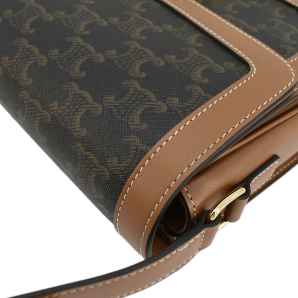 CELINE Classique Triomphe Canvas Shoulder Bag Brown