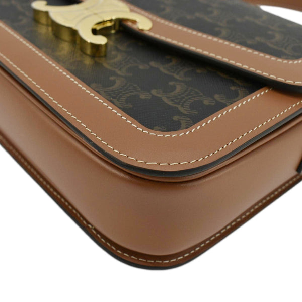 CELINE Classique Triomphe Canvas Shoulder Bag Brown