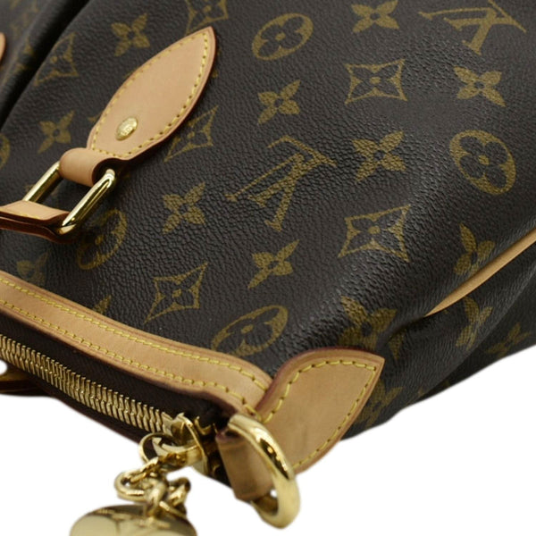 LOUIS VUITTON Palermo PM Monogram Canvas Shoulder Bag Brown