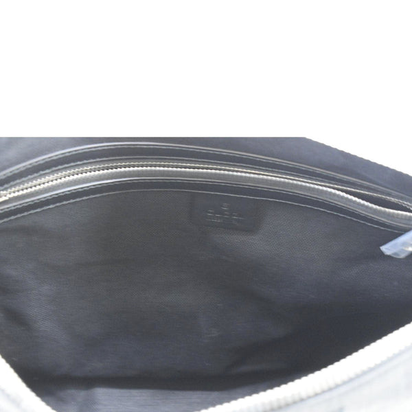GUCCI East West GG Supreme Web Messenger Bag Black 474139