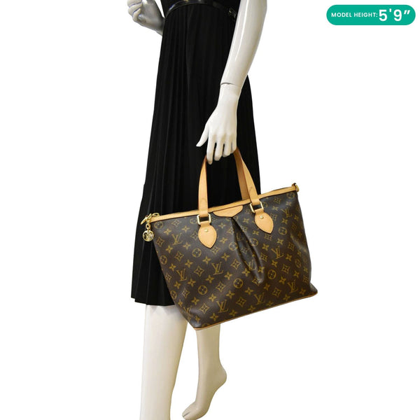 LOUIS VUITTON Palermo PM Monogram Canvas Shoulder Bag Brown
