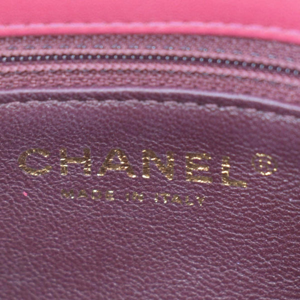 CHANEL Trendy CC Top Handle Flap Quilted Leather Shoulder Bag Hot Pink