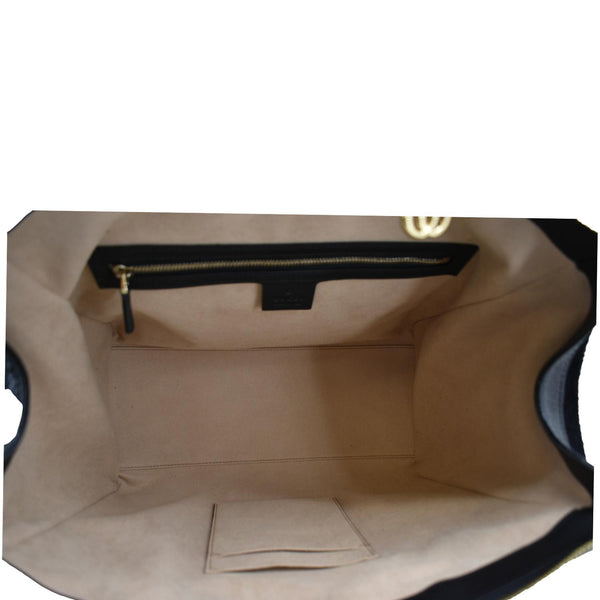 GUCCI Ophidia Medium Web Suede Tote Bag Black 524537