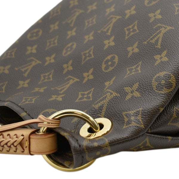 LOUIS VUITTON Artsy MM Monogram Canvas Hobo Bag Brown