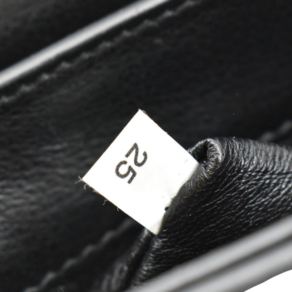 PRADA Arcade Glace Calf Leather Chain Crossbody Bag Black