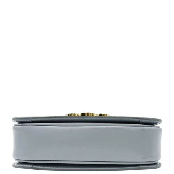 CELINE Teen Triomphe Leather Shoulder Bag Soft Pale Blue