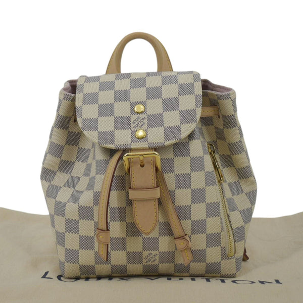 LOUIS VUITTON Sperone BB Damier Azur Backpack Bag White