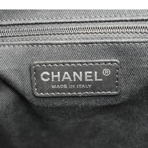 CHANEL Coco Eyelets Large Leather Shopping Tote Shoulder Black