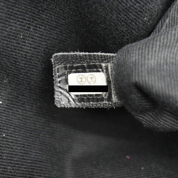 CHANEL Coco Eyelets Large Leather Shopping Tote Shoulder Black