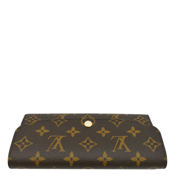 LOUIS VUITTON Emilie Monogram Canvas Wallet Brown
