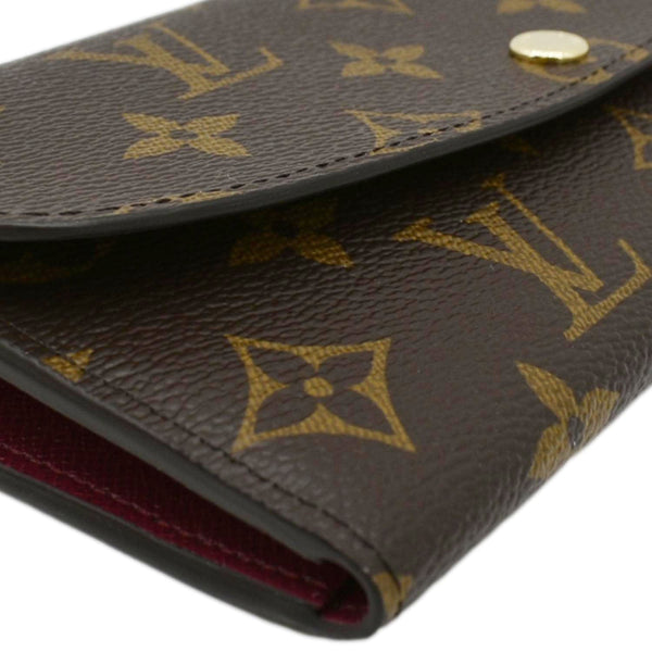 LOUIS VUITTON Emilie Monogram Canvas Wallet Brown