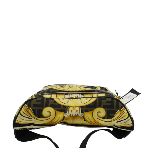 VERSACE X FENDI FF Baroque Nylon Belt Bag Gold