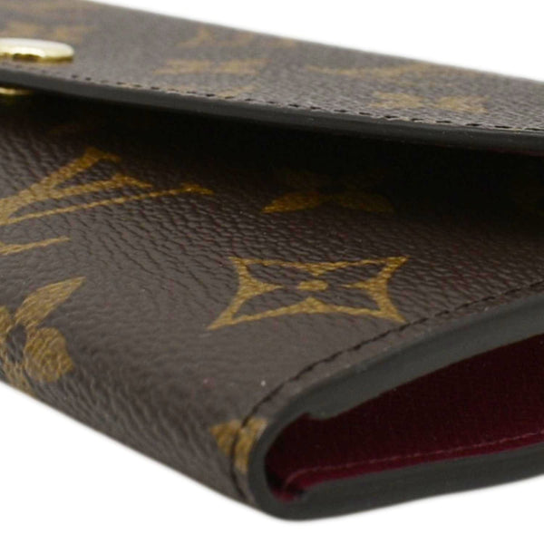 LOUIS VUITTON Emilie Monogram Canvas Wallet Brown