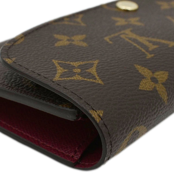 LOUIS VUITTON Emilie Monogram Canvas Wallet Brown