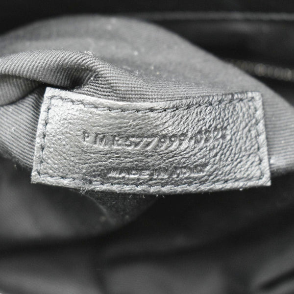 YVES SAINT LAURENT Niki Medium Crinkle Leather Shoulder Bag Black