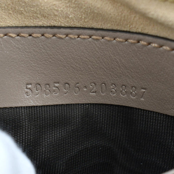 GUCCI Mini GG Marmont Chain Leather Crossbody Bag Dusty Pink 598596