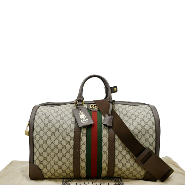 GUCCI Savoy Large GG Supreme Canvas Duffle Bag Beige 724612