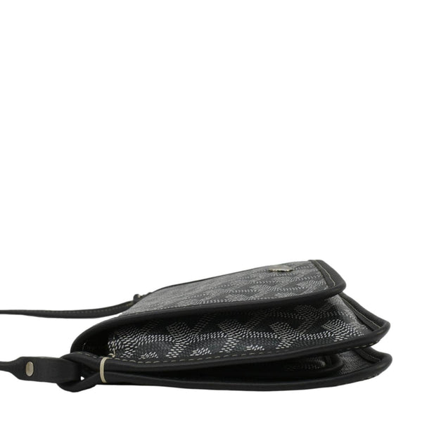 GOYARD Plumet Chevron Print Canvas Shoulder Bag Gray