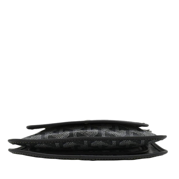 GOYARD Plumet Chevron Print Canvas Shoulder Bag Gray