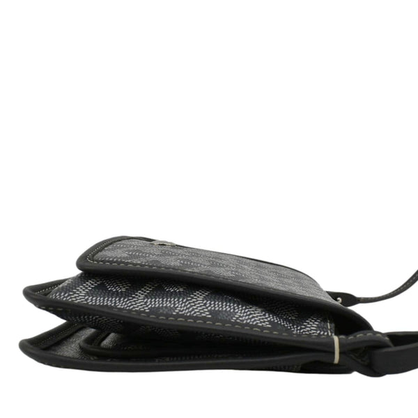 GOYARD Plumet Chevron Print Canvas Shoulder Bag Gray