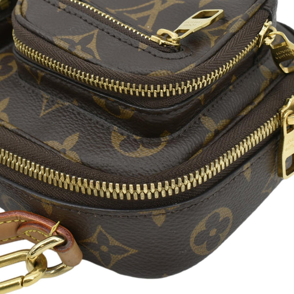 LOUIS VUITTON Utility Monogram Canvas Crossbody Bag Brown