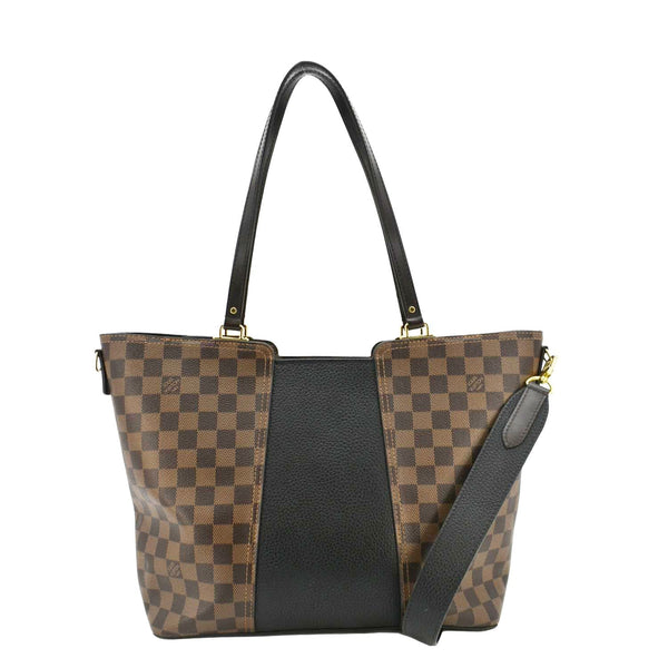 LOUIS VUITTON Jersey Damier Ebene Tote Shoulder Bag Brown