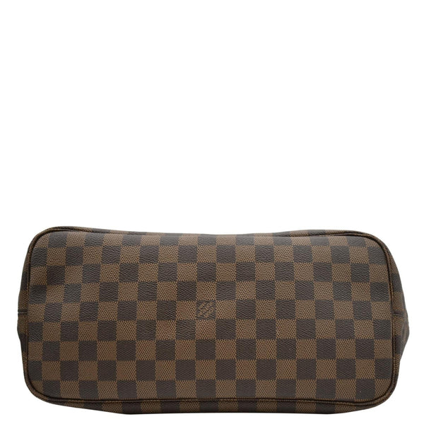 LOUIS VUITTON Neverfull MM Damier Ebene Shoulder Bag Brown