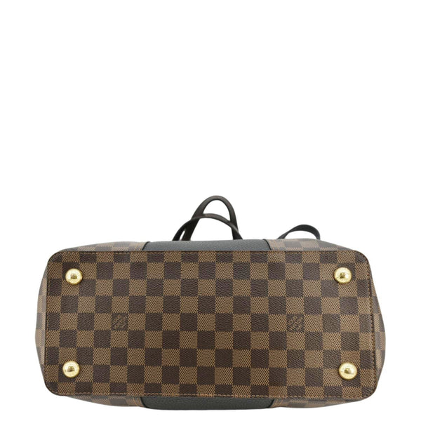 LOUIS VUITTON Jersey Damier Ebene Tote Shoulder Bag Brown