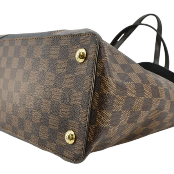 LOUIS VUITTON Jersey Damier Ebene Tote Shoulder Bag Brown