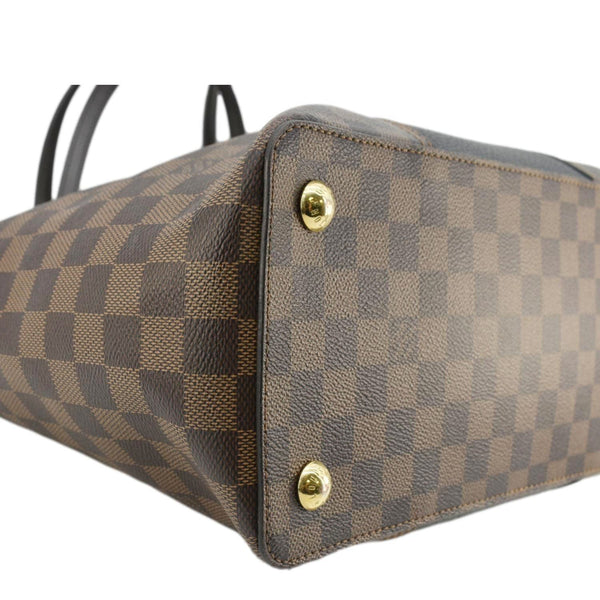 LOUIS VUITTON Jersey Damier Ebene Tote Shoulder Bag Brown