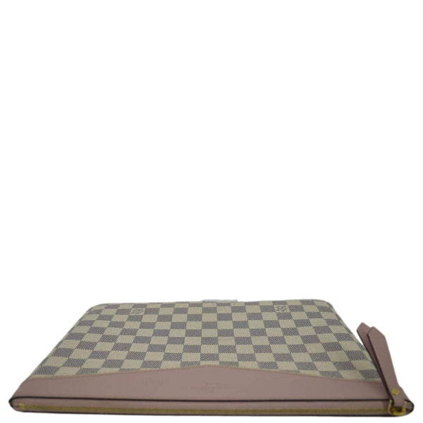 LOUIS VUITTON Daily Damier Azur Pouch Rose Ballerine Pink