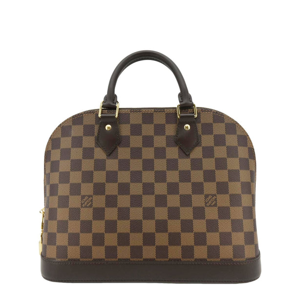 LOUIS VUITTON Alma PM Damier Ebene Satchel Bag Brown