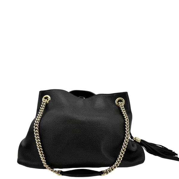Gucci Soho Medium Pebbled Leather Shoulder Bag Black 308982