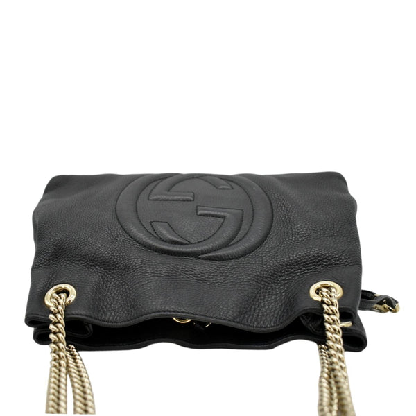 Gucci Soho Medium Pebbled Leather Shoulder Bag Black 308982