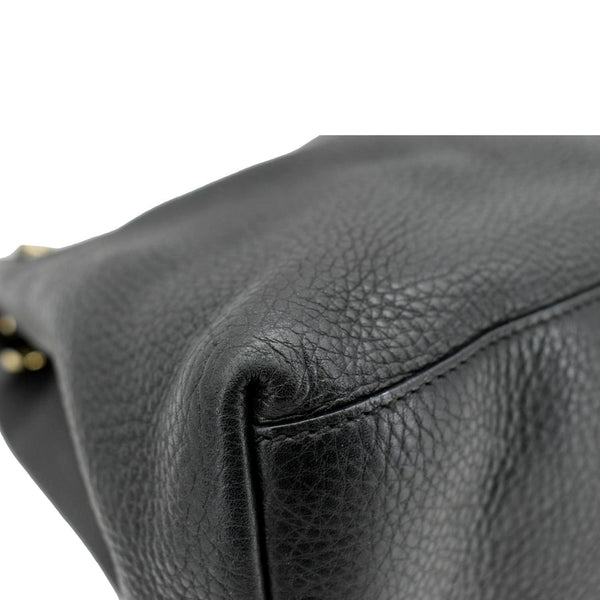 Gucci Soho Medium Pebbled Leather Shoulder Bag Black 308982