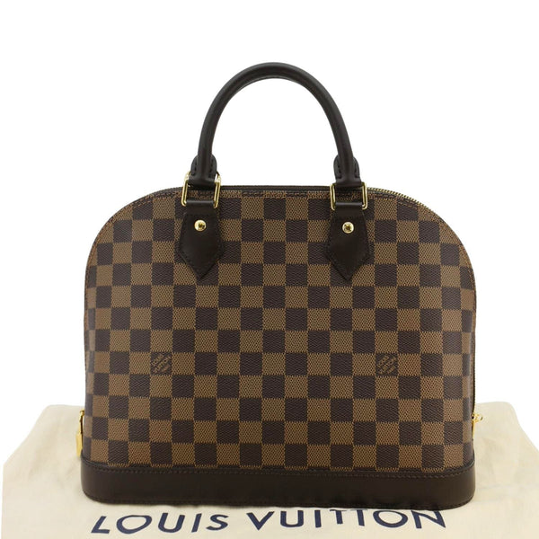 LOUIS VUITTON Alma PM Damier Ebene Satchel Bag Brown