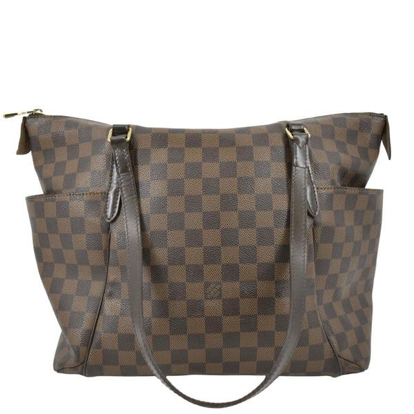LOUIS VUITTON Totally MM Damier Ebene Shoulder Bag Brown