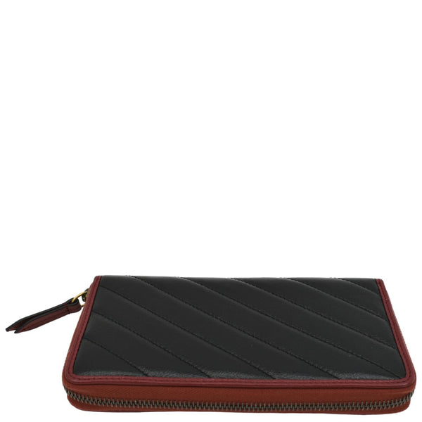 GUCCI GG Marmont Leather Zip Around Wallet Black 573810