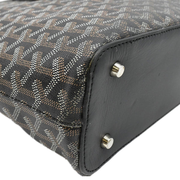 GOYARD Okinawa PM Chevron Print Canvas Tote Bag Black