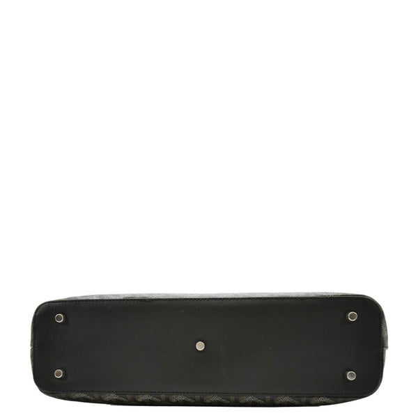 GOYARD Okinawa PM Chevron Print Canvas Tote Bag Black