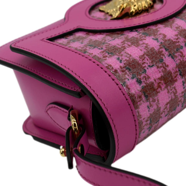 VERSACE Tribute Leather Crossbody Bag Hot Pink