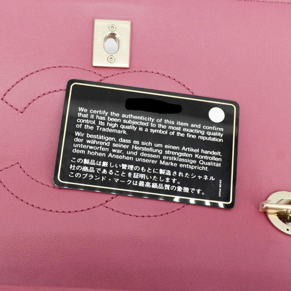 CHANEL Trendy CC Top Handle Flap Quilted Leather Shoulder Bag Hot Pink