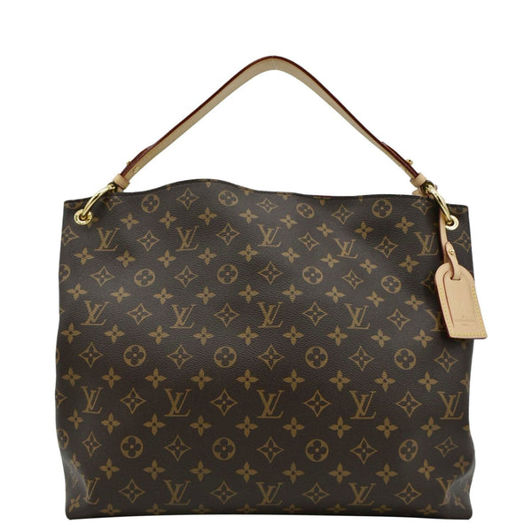 LOUIS VUITTON Graceful MM Monogram Canvas Hobo Shoulder Bag Brown