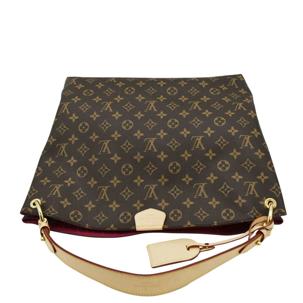 LOUIS VUITTON Graceful MM Monogram Canvas Hobo Shoulder Bag Brown