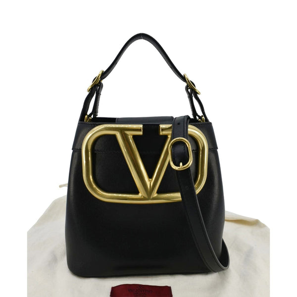 VALENTINO Garavani SuperVee Leather Crossbody Bag Black