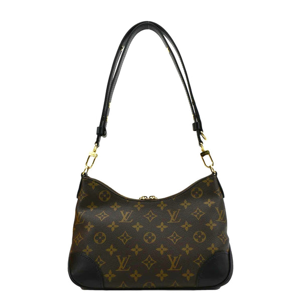 LOUIS VUITTON Boulogne NM Monogram Canvas Shoulder Bag Black