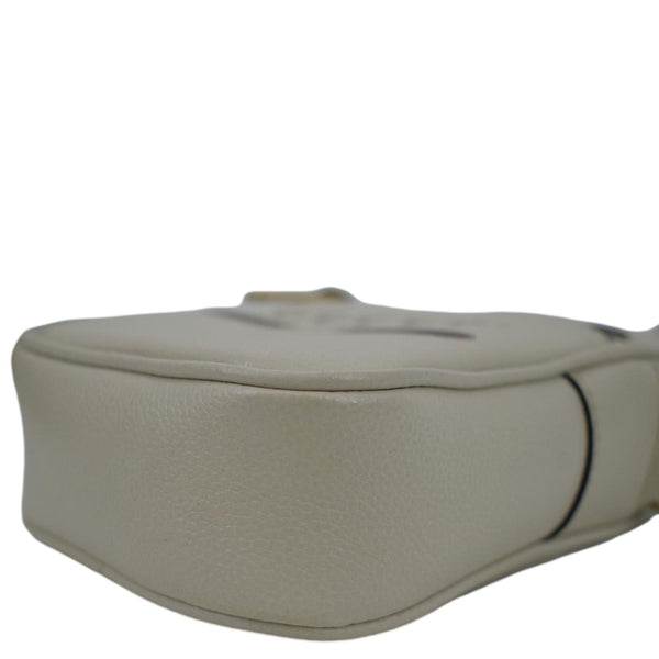 GUCCI; luxury Messenger Crossbody Leather Bag Off White land scape view